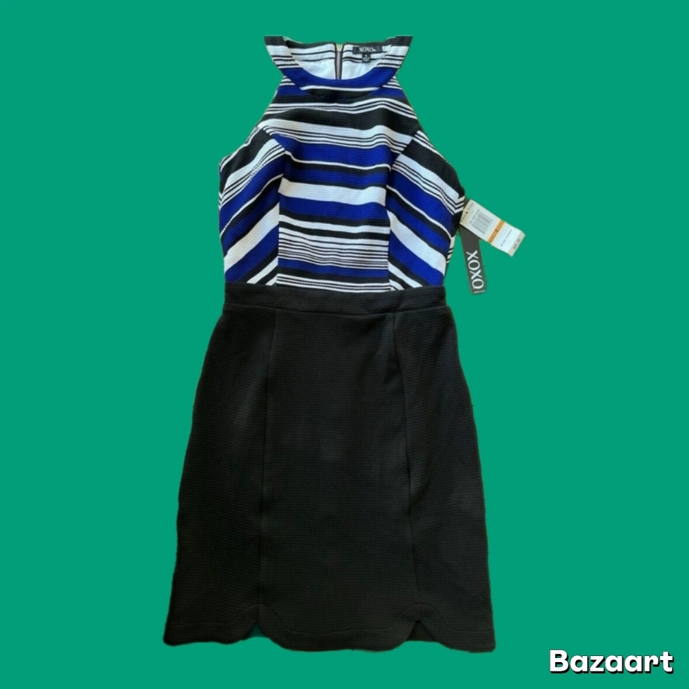 striped halter bodycon dress - Picture 2 of 4